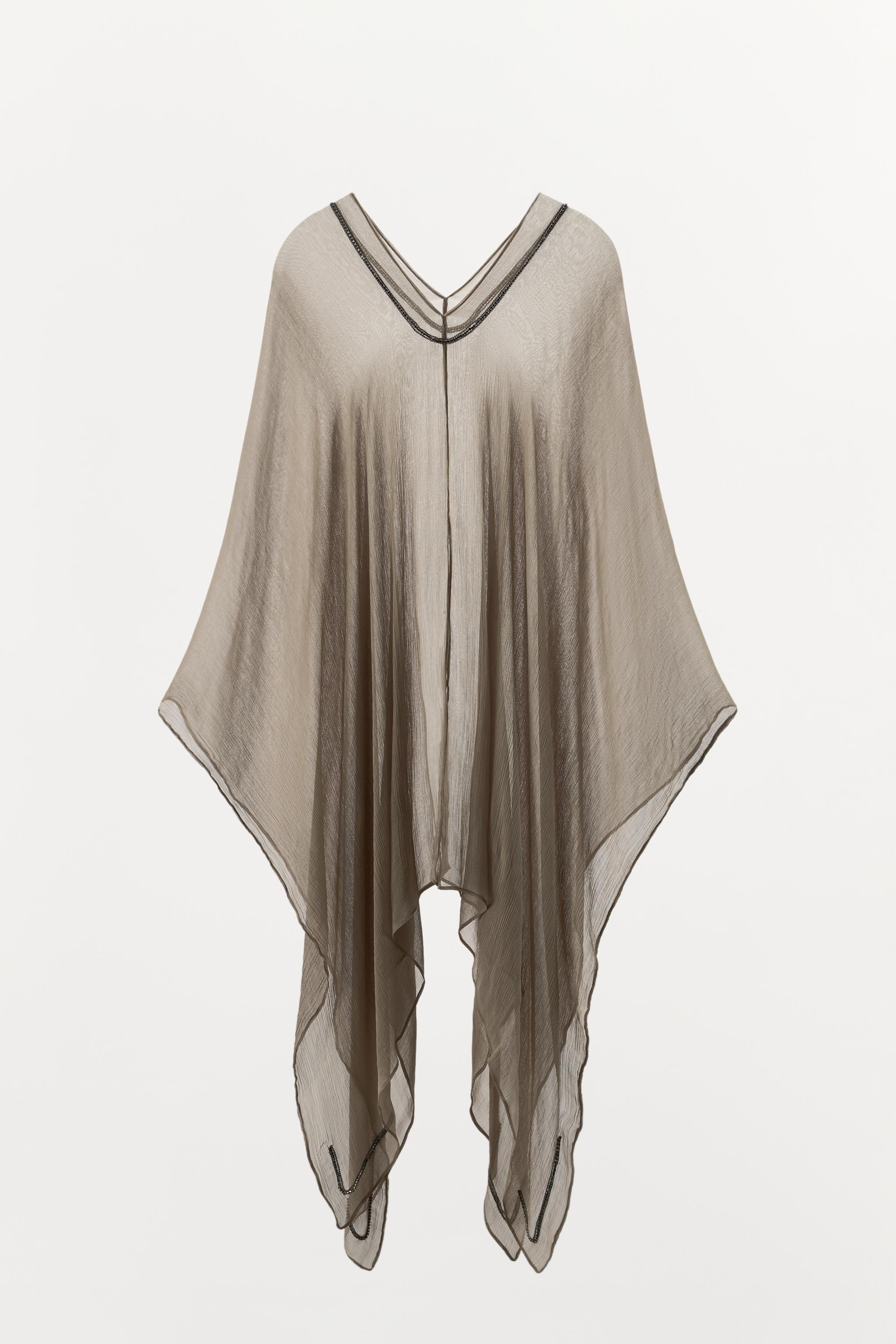 LONG 100% VISCOSE SHIMMER CAPE